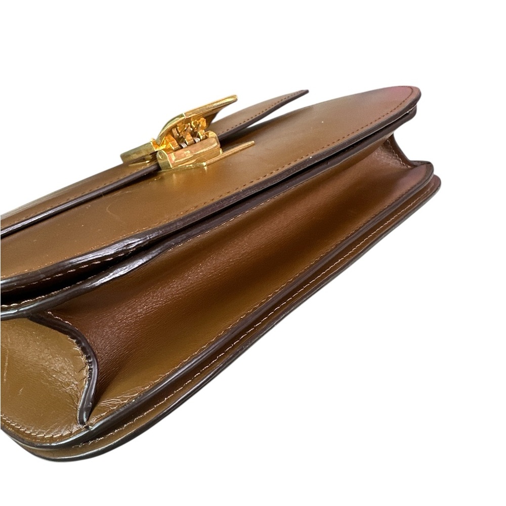 CELINE Box Classic Elegant Brown Leather Shoulder Bag - Picture 4 of 10